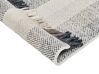 Teppich Wolle cremeweiß 140 x 200 cm Streifenmuster Kurzflor EMIRLER_847181