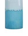 Stoneware Flower Vase 30 cm White and Blue CALLIPOLIS_810577