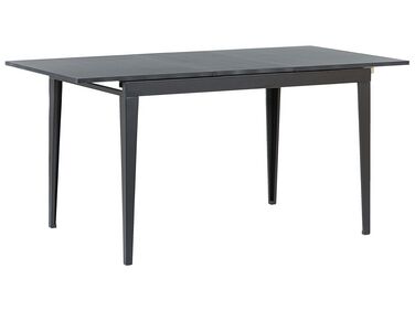Extending Dining Table 120/160 x 80 cm Black NORLEY