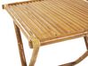 2 Seater Bamboo Sun Lounger Set with Coffee Table Light Wood and Off-White ATRANI /MOLISE_809640