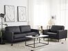 Leather Living Room Set Black SAVALEN_725547