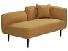 Right Hand Boucle Chaise Lounge Mustard CHEVANNES_895432