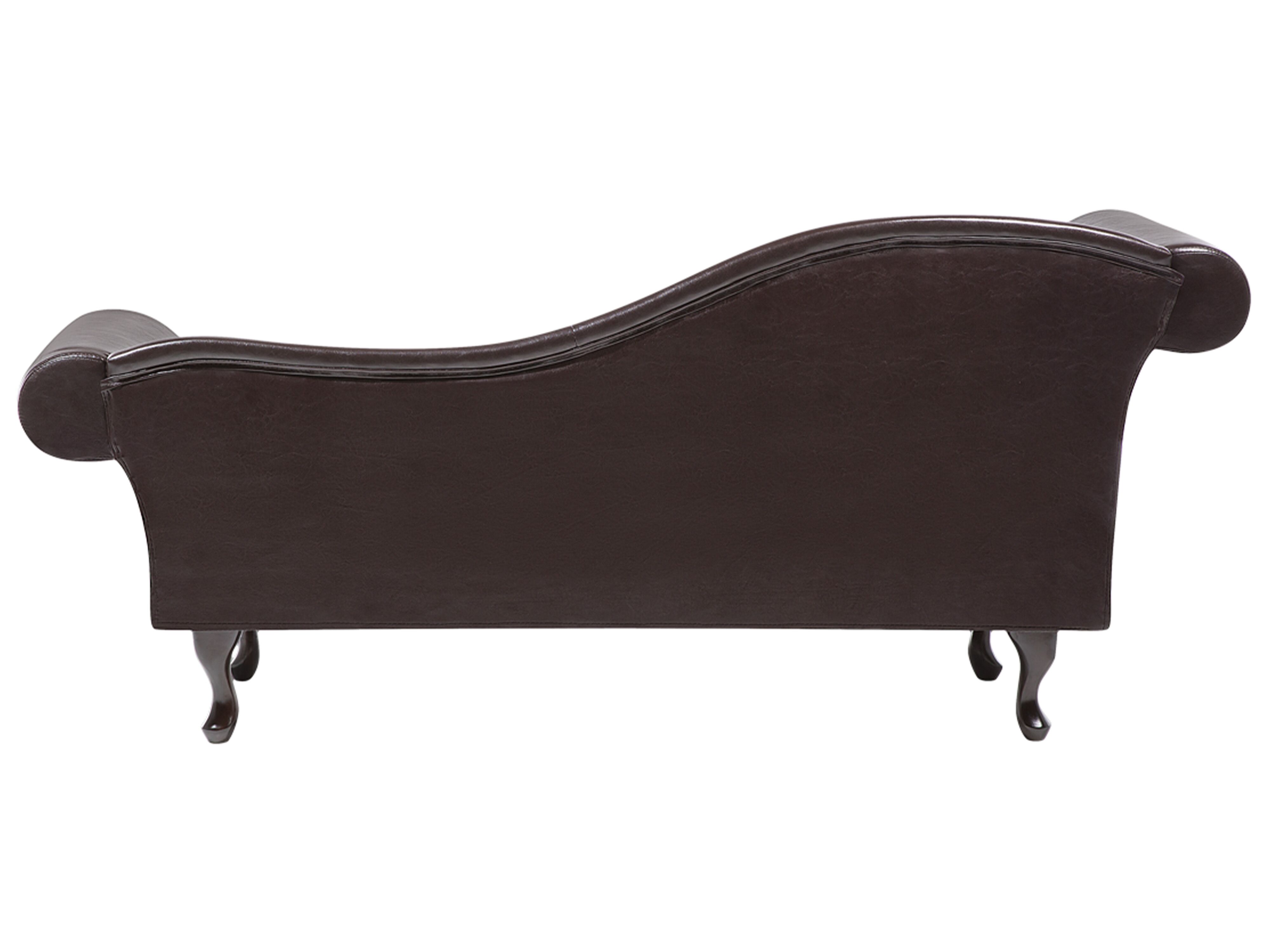 Chaiselongue Kunstleder braun linksseitig LATTES | Beliani.ch