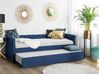 Fabric EU Small Single Trundle Bed Blue LIBOURNE_770642
