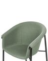 Set of 2 Fabric Dining Chairs Green AMES_868291