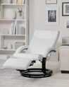 Faux Leather Recliner Chair White MIGHT_709256