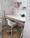2 Drawer Home Office Desk 120 x 60 cm White and Light Wood FONTANA_887264