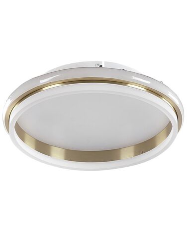 Metal LED Ceiling Lamp ⌀ 42 cm White and Gold TAPING