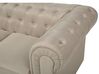 3 Seater Fabric Sofa Beige CHESTERFIELD Big_708715