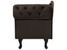 Right Hand Chaise Lounge Velvet Brown NIMES_697635