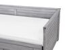 Drevená rozkladacia posteľ s úložným priestorom 90/180x200 cm sivá CAHORS_729513