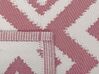 Outdoor Teppich rosa 120 x 180 cm ZickZack-Muster Kurzflor DEWAS_766346