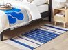 Bavlnený koberec 80 x 150 cm modrá/béžová KONDHALI_842819
