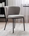 Set of 2 Fabric Dining Chairs Grey MINA_872107