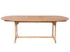 Zestaw ogrodowy drewniany stół i 8 krzeseł z poduszkami bordowymi MAUI_696905
