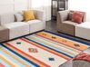 Kelim Teppich Baumwolle mehrfarbig 200 x 300 cm geometrisches Muster Kurzflor TARONIK_869909
