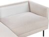 Right Hand 2 Seater Fabric Corner Sofa Beige BREDA_876049