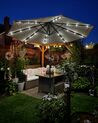 Garden Parasol with LED Lights ⌀ 2.66 m Light Beige RAPALLO_887372