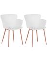 Set of 2 Dining Chairs White SUMKLEY_783747