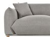 3-Sitzer Sofa hellgrau mit Kissen LUVOS_885570