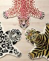 Tapete para crianças em lã preta e branca impressão de tigre 100 x 160 cm SHERE_882894