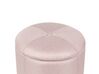 Úložná čalúnená taburetka ⌀ 38 cm pastelová ružová MARYLAND_892006