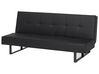Faux Leather Sofa Bed Black DERBY_700271
