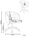 Krzesło biurowe regulowane welurowe jasnoniebieskie KATONAH_867696
