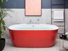 Badewanne freistehend rot mit Armatur oval 170 x 80 cm ROTSO_811193
