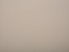 Cama con somier de poliéster beige arena/madera oscura 140 x 200 cm COLMAR_711870