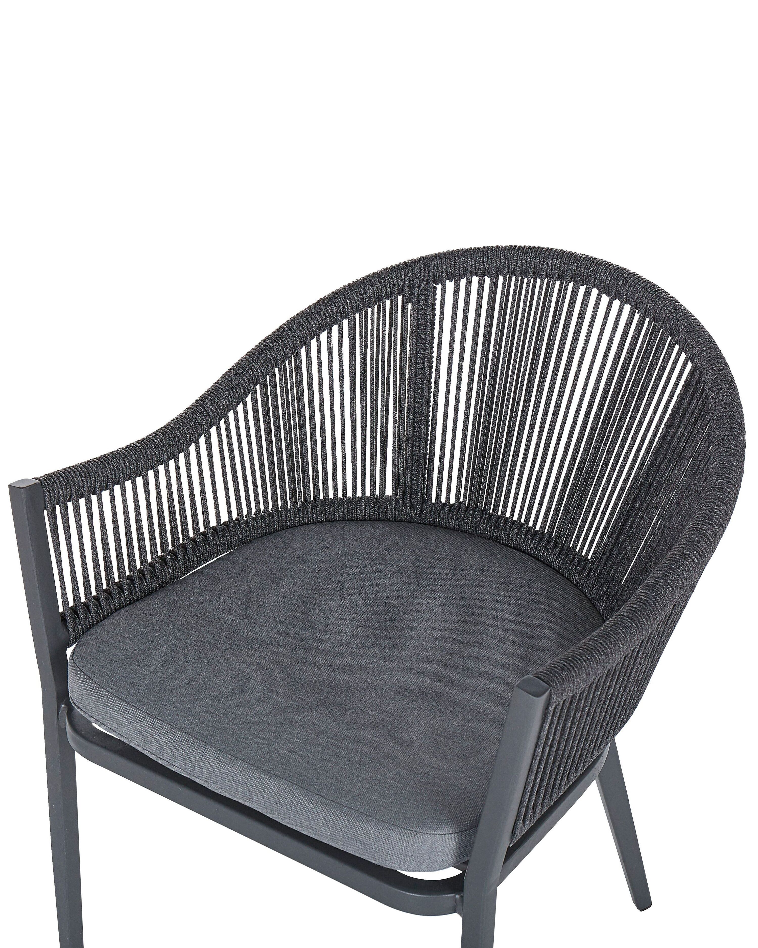 Set of 2 Garden Chairs Grey MILETO Beliani.co.uk