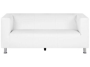 Sofa 3-osobowa ekoskóra biała FLORO