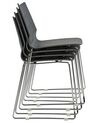 Set of 4 Dining Chairs Dark Grey HARTLEY_873470