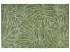 Teppich Baumwolle grün 200 x 300 cm Blattmuster Kurzflor SARMIN_862819