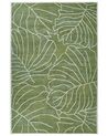 Alfombra de algodón verde oliva/blanco 200 x 300 cm SARMIN _862819