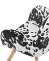 Fauteuil en tissu tapissé motif peau de vache BJARN_546247