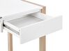 Schreibtisch weiß / heller Holzfarbton 120 x 60 cm JENKS_790470