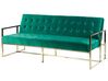 Sofa rozkładana welurowa zielona MARSTAL_796256