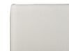 Cama con almacenaje de buclé blanco crema 160 x 200 cm LAVAUR_913352