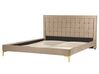Velvet EU King Size Bed Taupe LIMOUX_867194