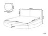 Leather EU Super King Size Bed White LAVAL_762228