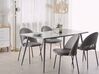 Jedálenský stôl 160 x 80 cm s betónovým efektom sivá/čierna SANTIAGO_775911