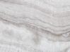 Mesa de jantar extensível efeito de mármore e branco 160/200 x 90 cm MOIRA _811242