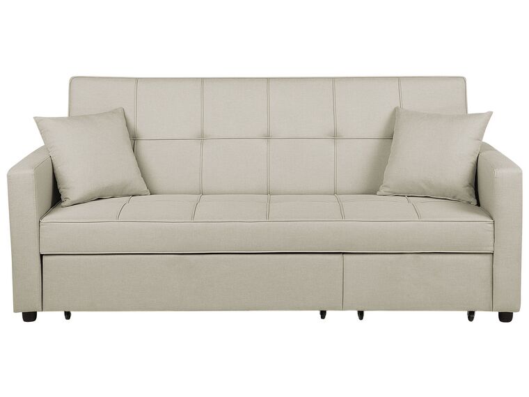 Sofa rozkładana beżowa GLOMMA_717946