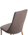 Set of 2 Fabric Dining Chairs Taupe Beige CLAYTON_693437