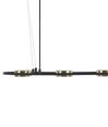 4 Light Metal LED Pendant Lamp Black and Brass MALI_824690