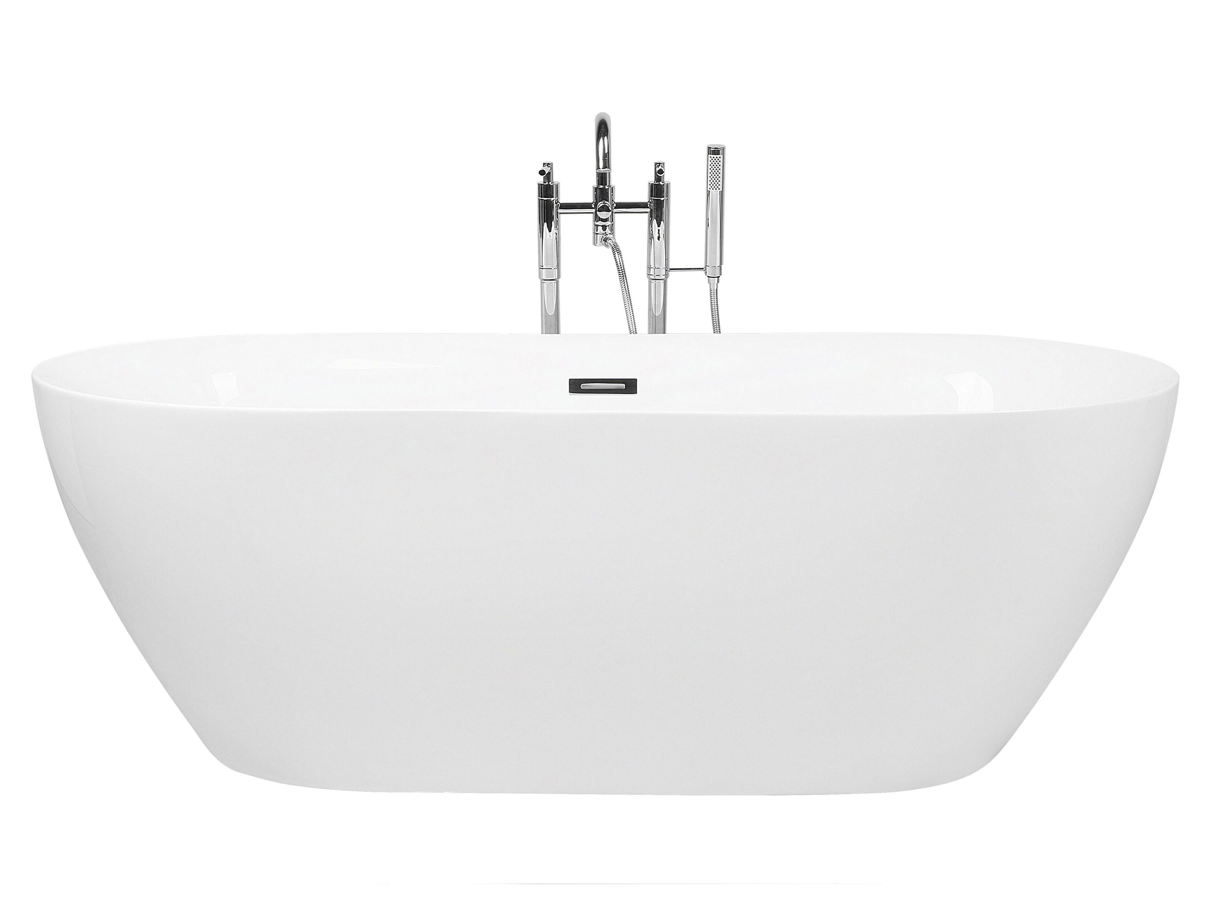 Kylpyamme vapaasti seisova valkoinen 160 x 80 cm CARRERA Kylpyamme vapaasti seisova valkoinen 160 x 80 cm CARRERA