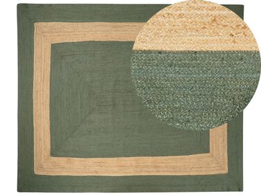 Jute tæppe beige/grøn 300 x 400 cm KARAKUYU