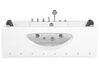 Bañera de hidromasaje LED de acrílico blanco 170 x 80 cm HAWES_812166