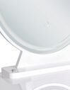 Toaletný stolík s 2 zásuvkami a LED zrkadlom biela/zlatá CAEN_844965